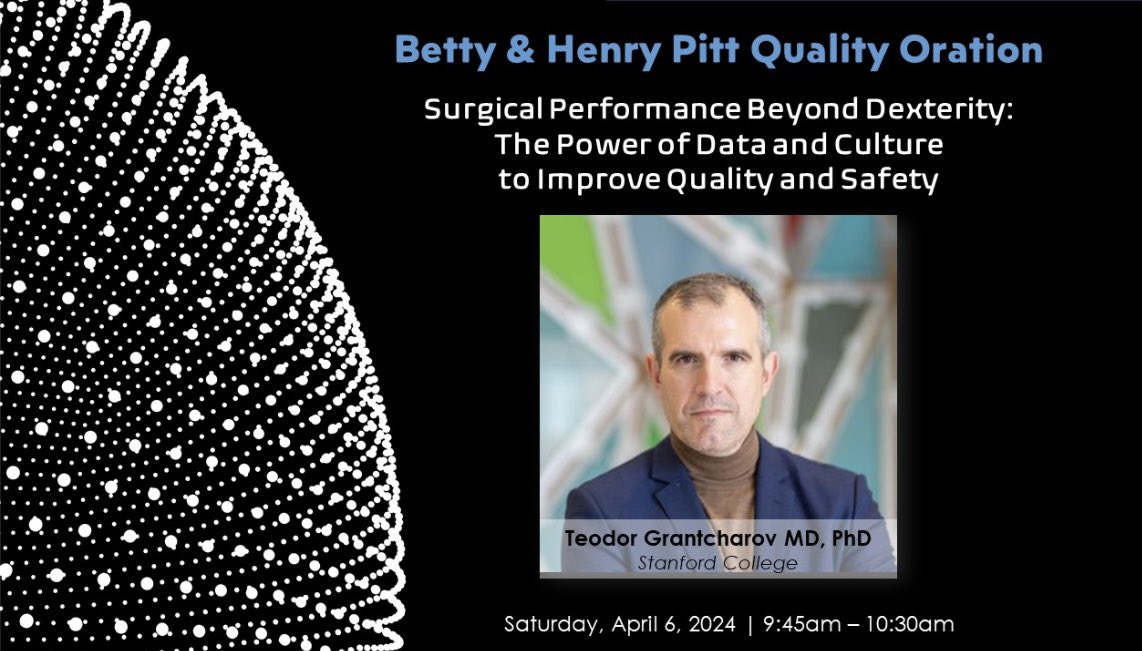 I am honoured to deliver the Betty & Henry Pitt Quality Oration @AHPBA today. It’s time to look beyond dexterity when improving quality and #surgicalsafety. Improving complex systems requires holistic analysis and cultural transformation through data, not traditions and dogmas.…