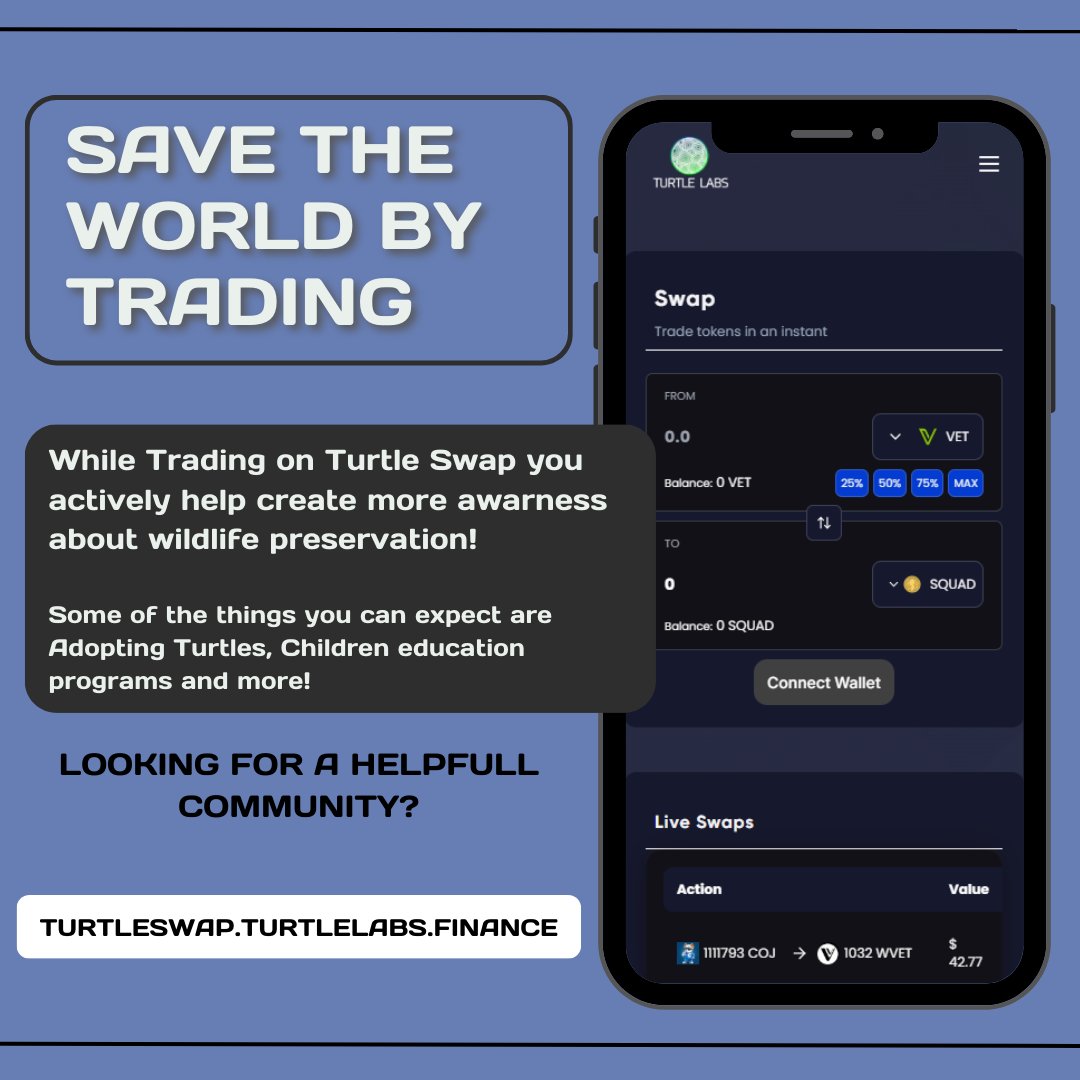 Join the SQUAD and make every day Earth Day! 🌎 Dive into action and discover how you can reduce your carbon footprint, conserve resources, and protect our planet's precious ecosystems. Let's shell-ebrate sustainability together! #SQUAD #EarthDay #BT3R #VOT3 $VET #Vechain