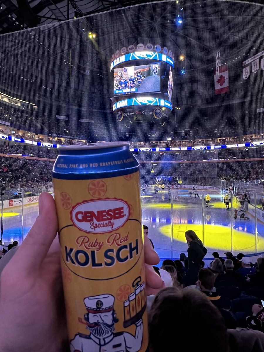 @GeneseeBrewery doesn’t get much better than the big cans of Kolsch at a Sabres game