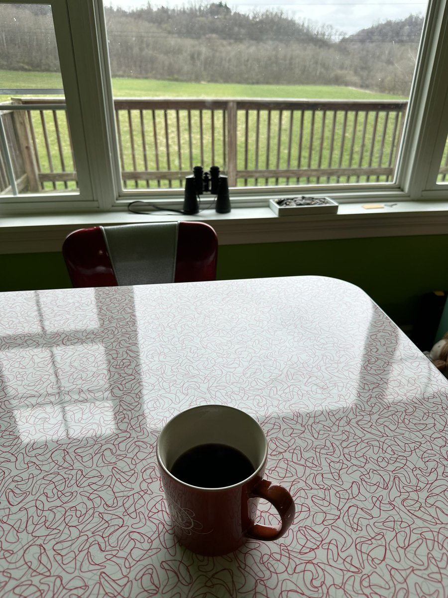 Enjoying a great cup of coffee at my friend John Leonetti’s farm, while doing my morning devotions. A brief moment of solace in a very busy campaign. #morningcovfefe #TimeWithGod