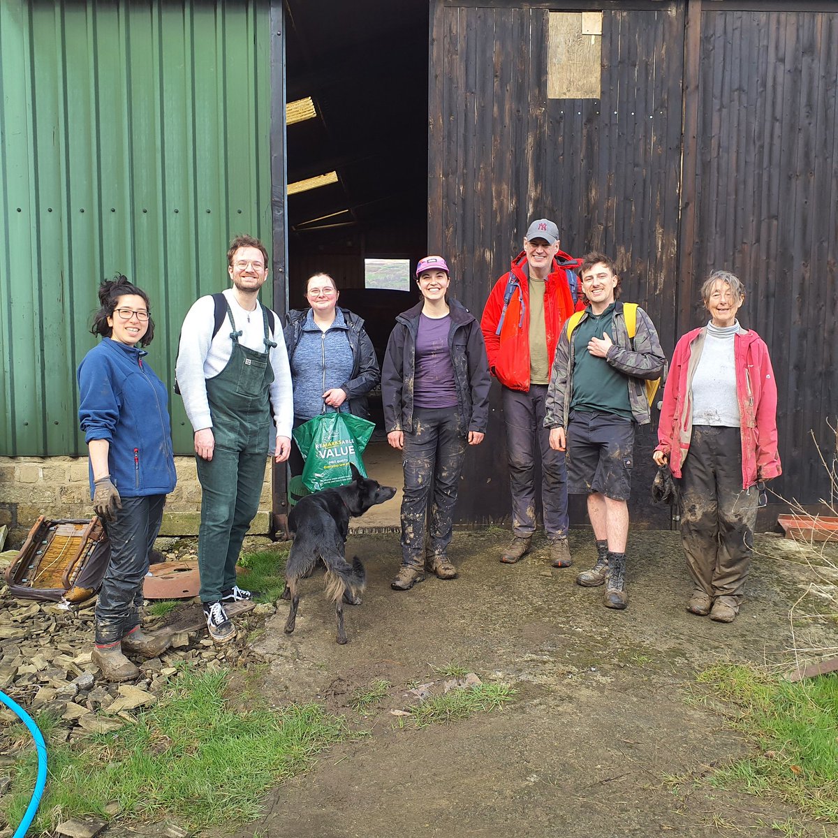 Fantastic volunteers from West Yorkshire Combined Authority LGBTQIA+ network at our tree nursery yesterday. Replanting birch saplings that were too small to go out on planting schemes. Weeding, raking and pushing wheelbarrows of compost with sunshine, showers and glorious rainbow
