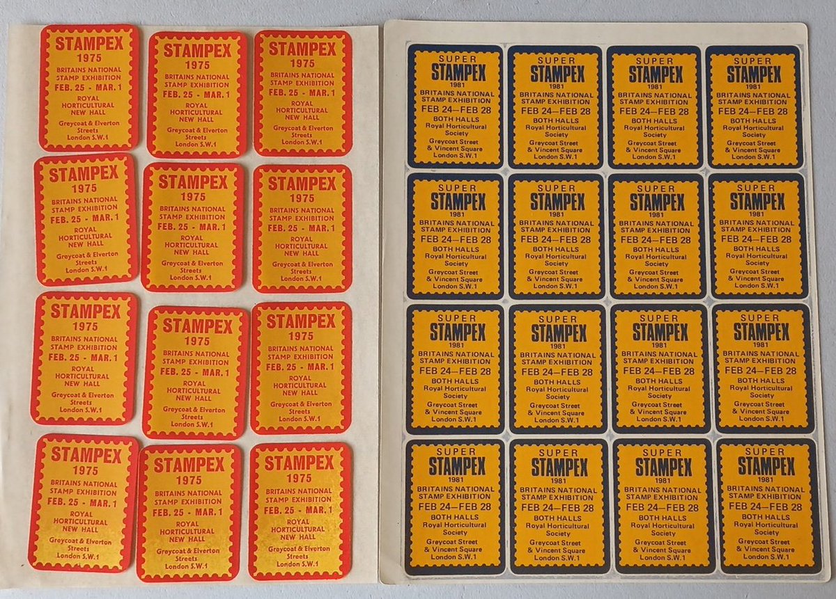 jerwoodphil's tweet photo. If anyone has run out of stickers for Spring @ptsandstampex 1975 or 1981, I've got a few spare! https://t.co/1FKKyW3msY