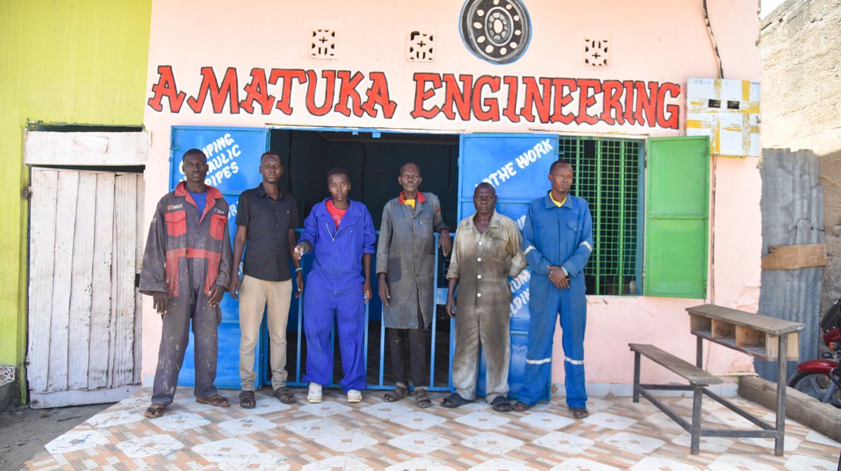 KNCCITurkana's tweet photo. Excited to announce #AmatukaEngineering,the ultimate hub for #automotiveinnovation in Lodwar,a proud beneficiary of a #SIYB with support from @IloProspects and @KNCCITurkana partnership.Empowering #localyouth with skills in #autopaints, #hydraulics, #enginerepairs. @GvnLomorukai https://t.co/rigSrgPPWw