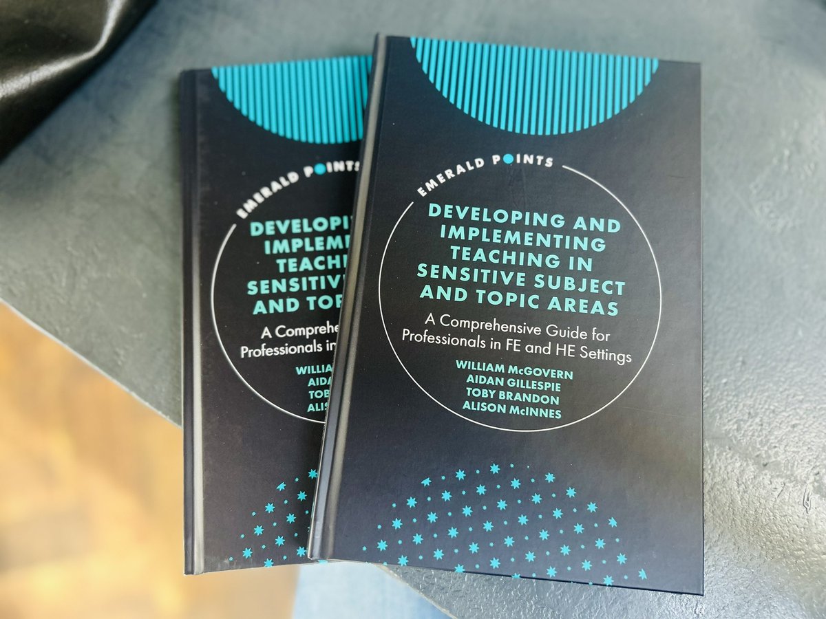 Got two hard back inspection copies of our new edited collection on teaching sensitive topics and subjects. It’s an absolute belter collection. Could people RT for me please among their networks and I’ll randomly pick two people and they can have a copy. ❤️