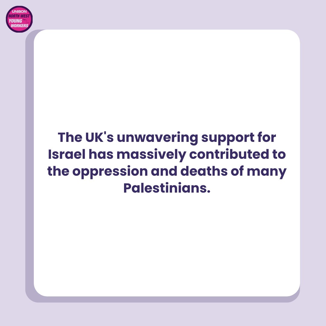 Day 5: Present day Palestine and British Involvement. It's our responsibility as trade unionists to call out the British government's complicity with the crimes that are being perpetrated against Palestinians today and historically.