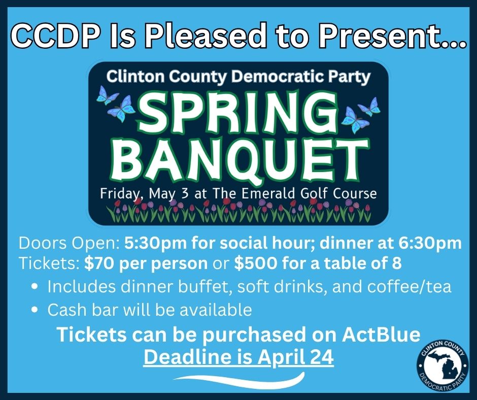 CCDP is excited to announce its 2024 Spring Banquet. Tickets can be purchased through ActBlue at the following link: secure.actblue.com/donate/ccdpban…. Can’t make it to the event but still want to support CCDP? You can donate in lieu of purchasing a ticket through the link, too!