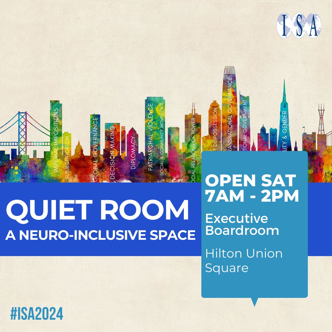 Take a breather in our Quiet Room - a Neuro-Inclusive space. Open today from 7am-2pm. #ISA2024
