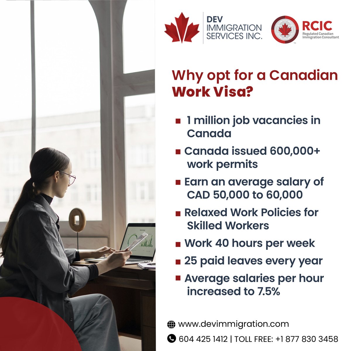 Looking for a Career Change with Great Benefits? Consider a Canadian Work Visa! There's a booming job market with ample opportunities!
Explore your work visa options and connect with us!
devimmigration.com/live-in-canada…
#canada #workvisa #canadianworkpermit #workincanda