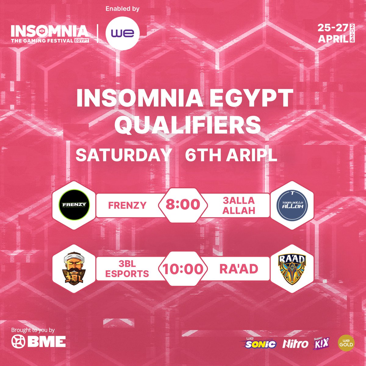 The Final Four: Who Will Claim the Tickets?🎟 
Insomnia Qualifiers Day 1💥💥
#InsomniaEgypt #IE5 #Enabled_by_WE
