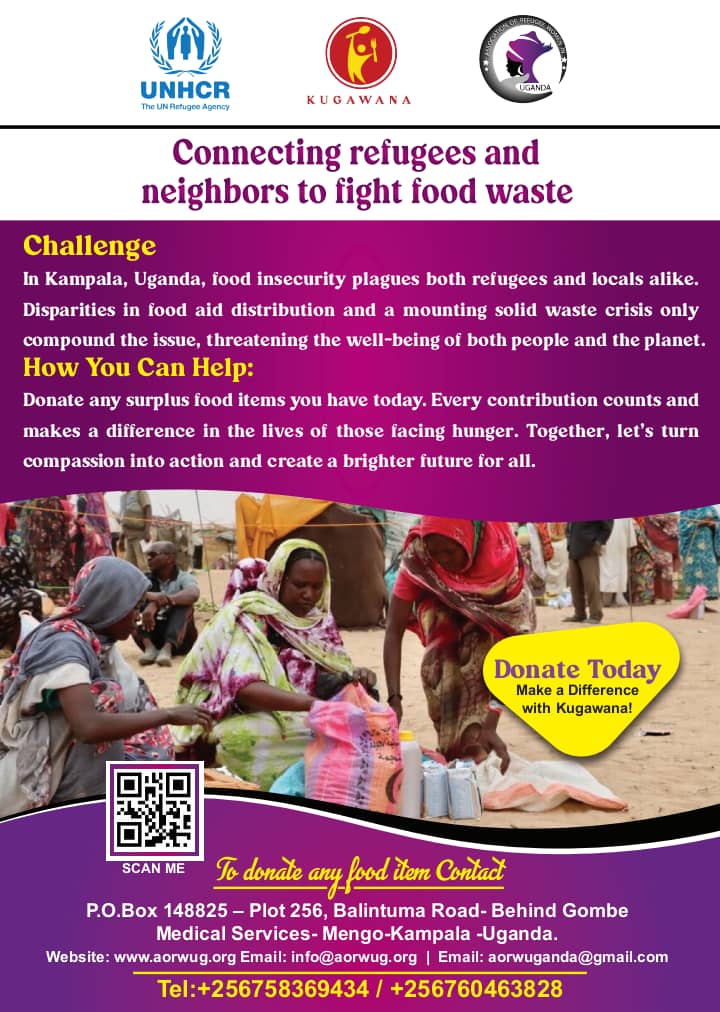 🥫 Help us fill empty plates! We're in need of food donations to support refugee families facing hunger in Kampala. Whether it's canned goods, non-perishables, or fresh produce, every donation makes a difference. #FoodDrive #EndHunger