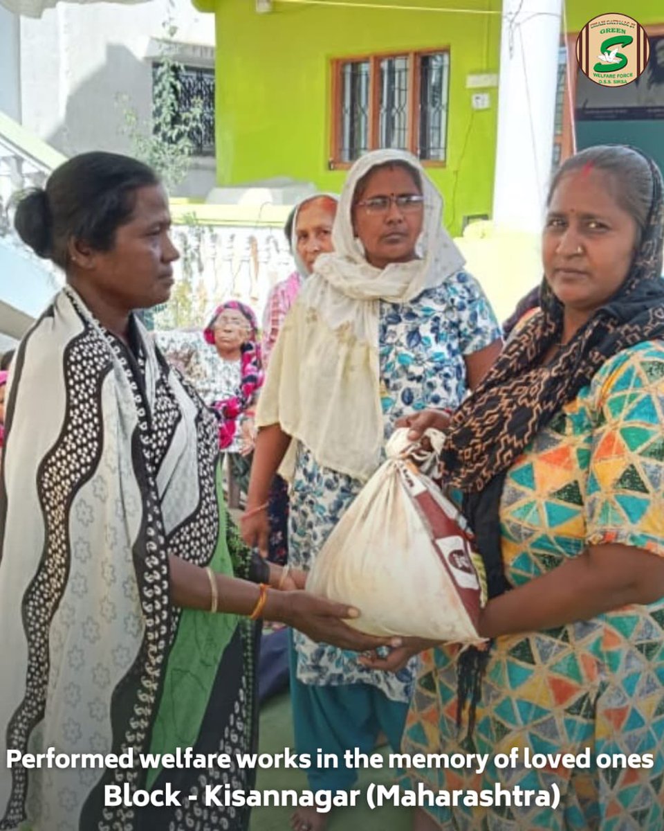 GreenSwelfares's tweet photo. Shah Satnam Ji Green 'S' Welfare Force Wing volunteers exemplify compassion! Inspired by the teachings of Saint Dr MSG, they're dedicated to welfare work. Recently, they honored a loved one's memory by planting trees and distributing ration kits to the needy. True embodiment of service! #FoodBank #TreePlantaion #DeraSachaSauda