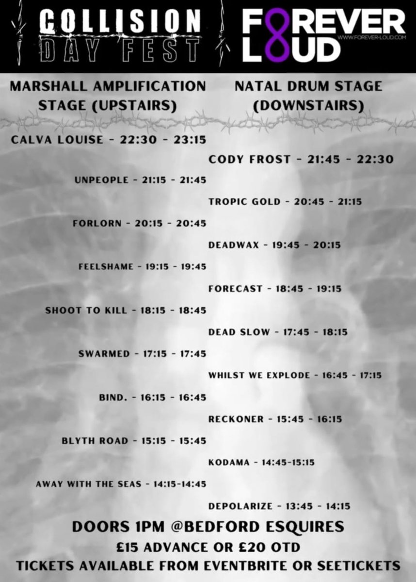 Tickets available on the door #collisionfestival