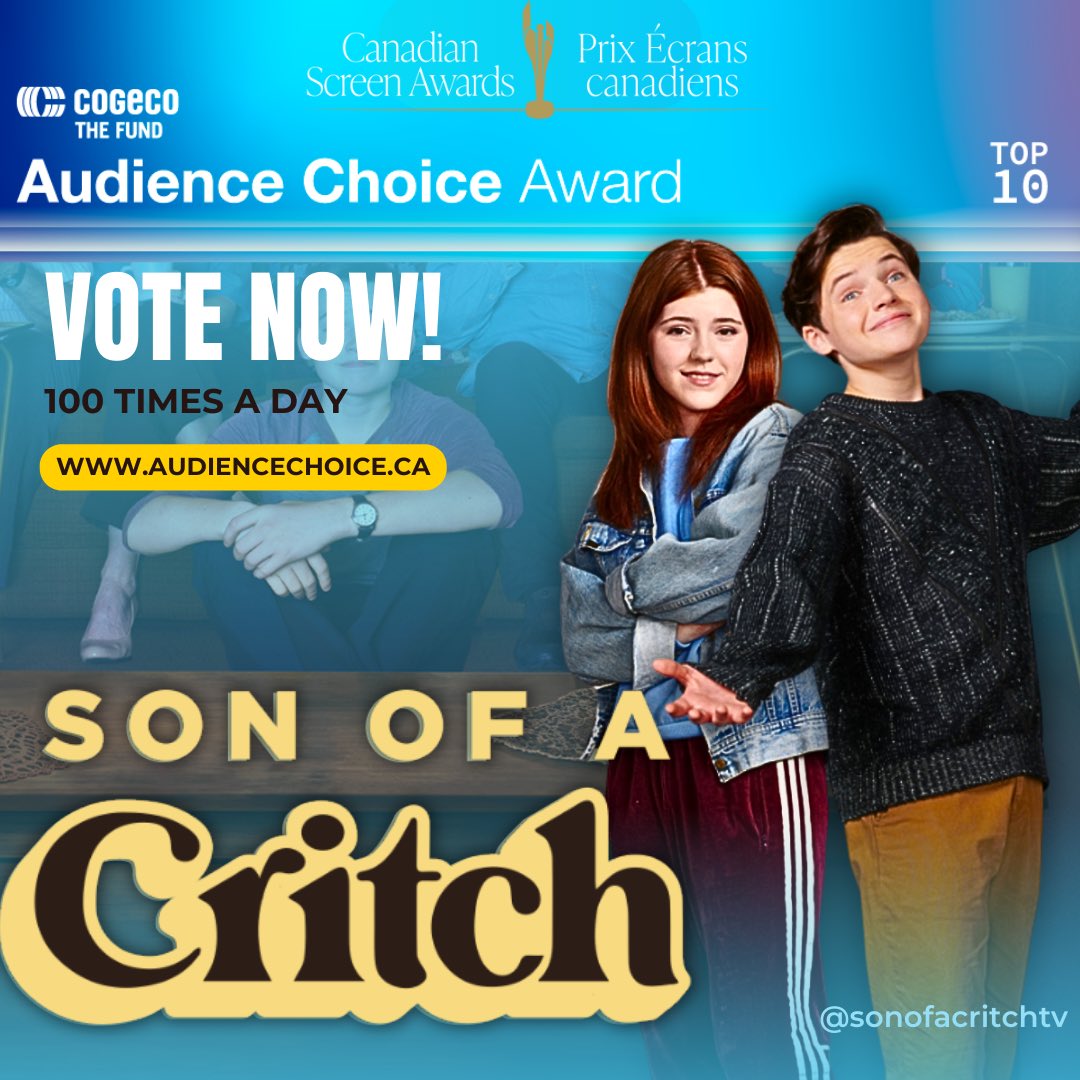 Have your say on Canadas favorite tv show and vote for Son of a Critch! Voting for the first round ends on Monday at 11:59 PM EST. If we make it to the next round, all votes are reset and voting for the top 5 will open the following Monday April 15th. So please head over to…