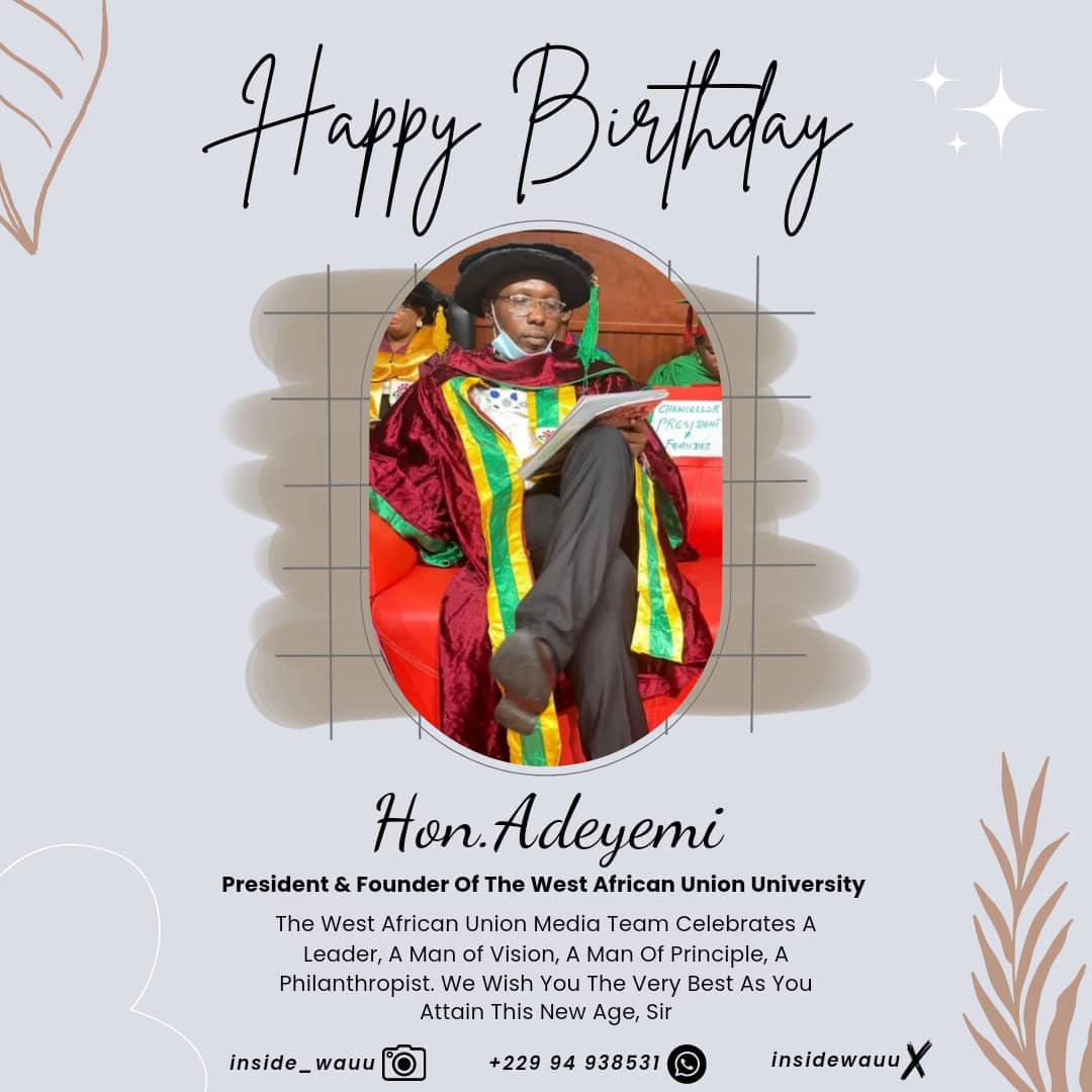 InsideWauu's tweet photo. The West African Union University Media Team Celebrates Hon. Adeyemi.......Our Leader🥳🥳🥳 https://t.co/oE8ZX3NOvv