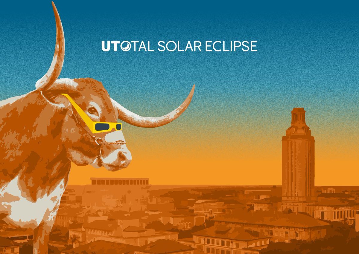 Looking for an optimal spot to view the #solareclipse? Join @UTAustin for a community-wide celebration that includes live music, free snacks, burnt-orange eclipse glasses and more! Learn more: buff.ly/3Ps50gj