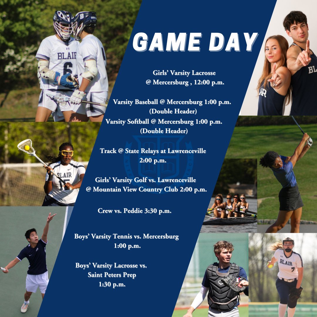 First big Saturday for Blair athletics this spring! Good luck Bucs! #goblair #blairbucs