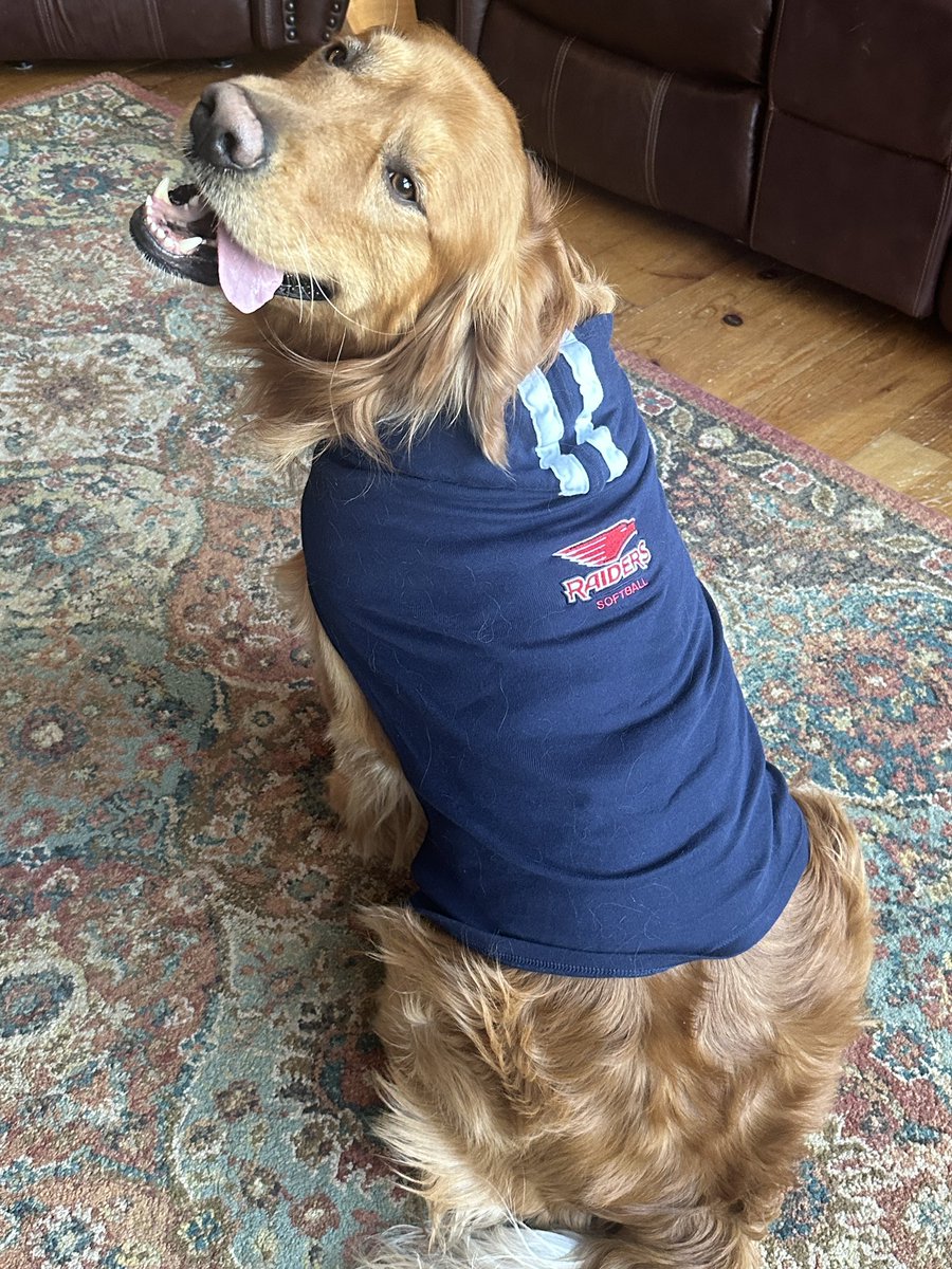 #gameday Who is ready for the Raiders’ Home Opener!  This guy is!!! 1:00pm start for a softball double header at the Findorf Athletic Complex. Say hi to Charlie when you stop by!!!