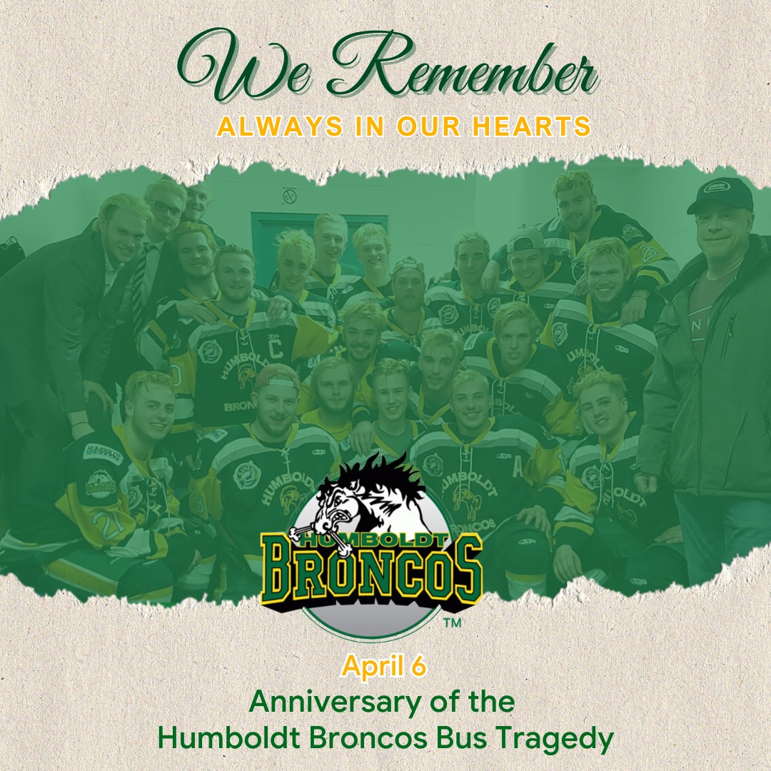 Six years have passed since the heart-wrenching Humboldt Broncos bus tragedy, yet the memories of the 16 lives lost remain etched in our memories. Today, we unite to honour their legacy and extend our deepest condolences to their families.

Amidst the sorrow, we find solace in