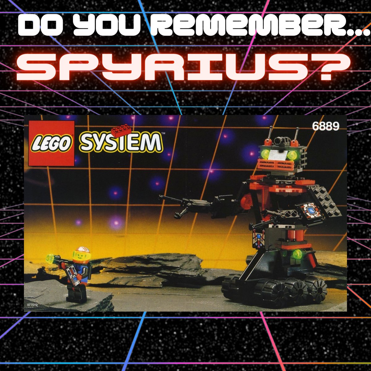 #LEGO Spyrius is the perfect throwback theme for a Saturday. Their mission? Steal technology from other #LEGOSpace factions and guard it on their planet! Perhaps the most notable character here is 'Major Kartofski', the first robot made as a traditional minifigure. #AFOL #AFOLs