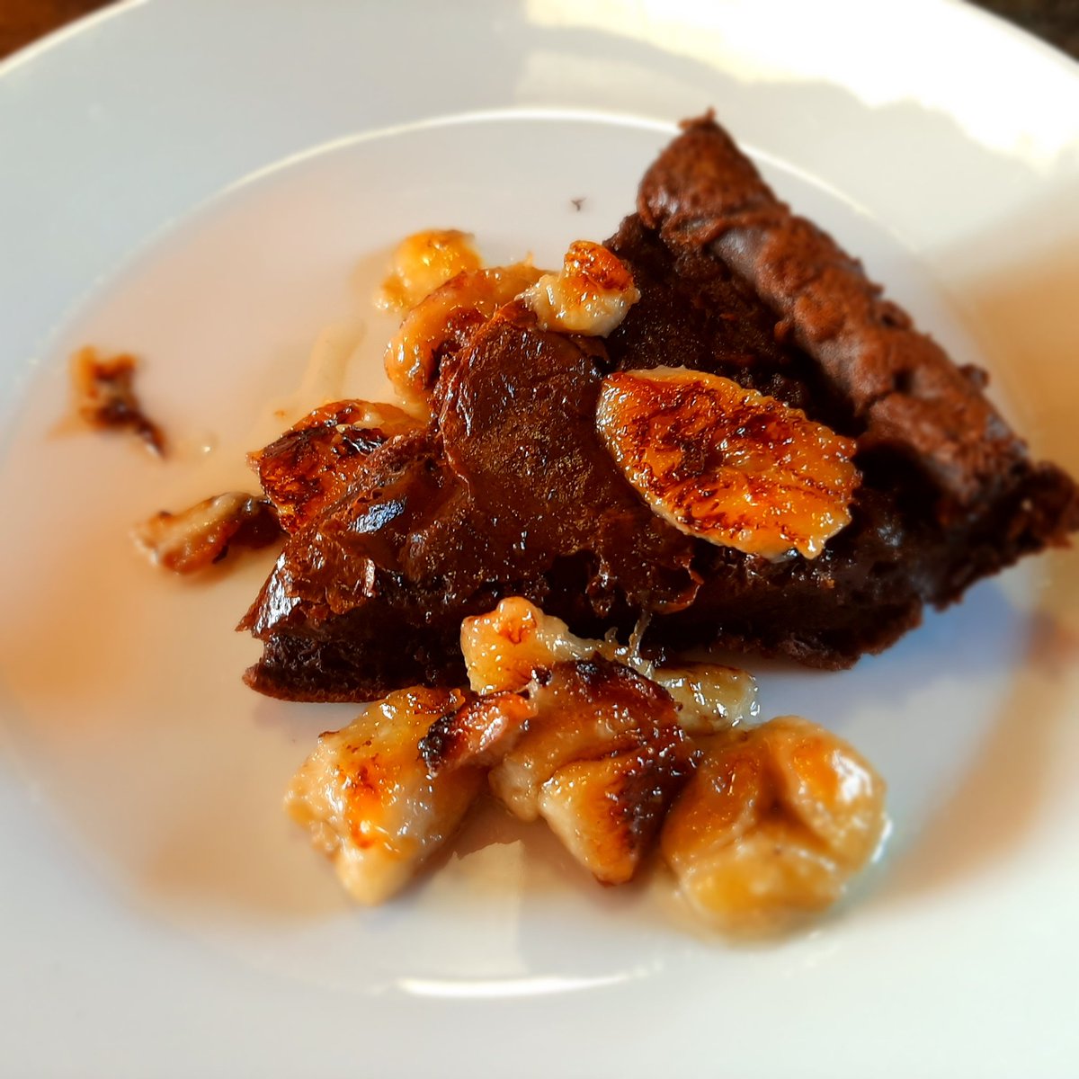 Chocolate spiced German pancake with fried plantains #cookingwithDrew
