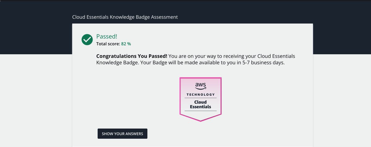 Kemmie011's tweet photo. Day 16 🎉 Exciting News Alert! 🎉

Hey Cloud Enthusiasts! 🌟 Guess who just aced their Cloud Essentials Knowledge Badge Assessment? Yep, you guessed it right – yours truly! 🚀 https://t.co/0d5gi0KmzM