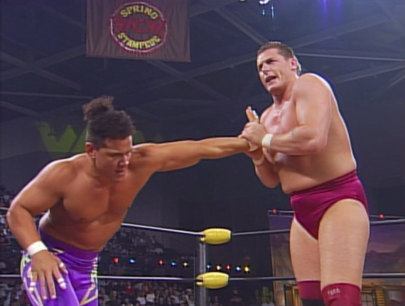 4/6/1997

Prince Iaukea defeated Lord Steven Regal to retain the WCW Television Championship at Spring Stampede from the Tulepo Coliseum in Tulepo, Mississippi.

#WCW #SpringStampede #PrinceIaukea #LordStevenRegal #WilliamRegal #WCWTelevisionChampionship