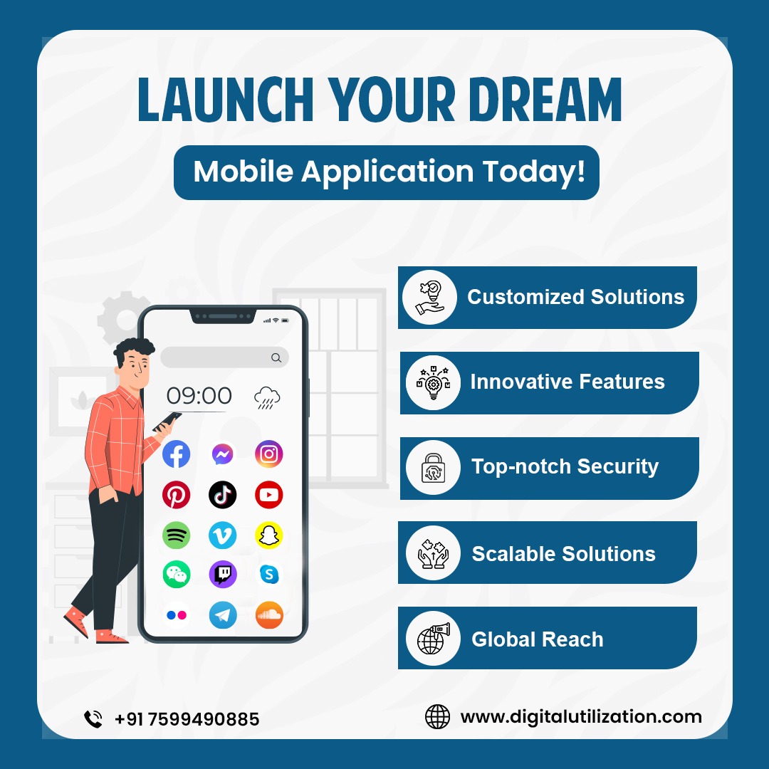 📷 Unlock the Power of Innovation with Our App Development Services! Experience a seamless user experience and maximum functionality tailored to your unique business needs. Get in touch today: +91 7599490885 or visit our website at digitalutilization.com #DigitalUtilizationApps…