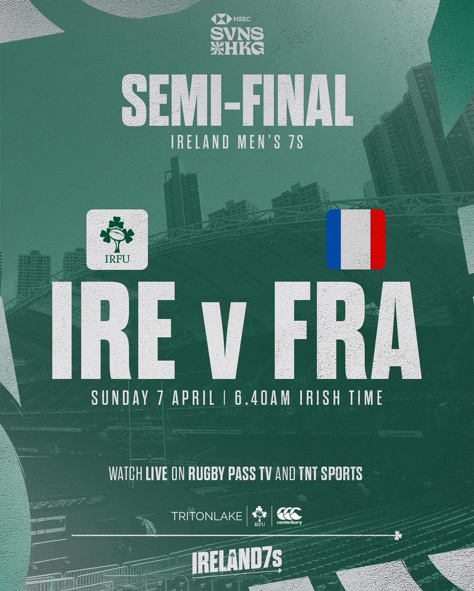 Semi-final Sunday coming up! 🔜 #Ireland7s