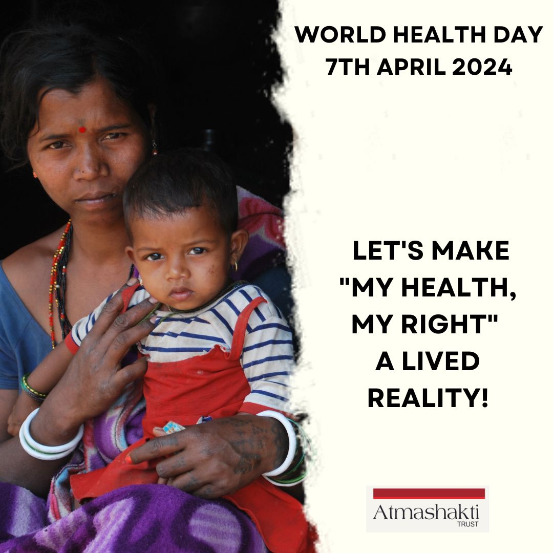 My Health, My Right! Over 400 million people lack essential health services. This #WorldHealthDay, let's bridge the gap & ensure #HealthForAll! #AtmashaktiTrust #SDG3