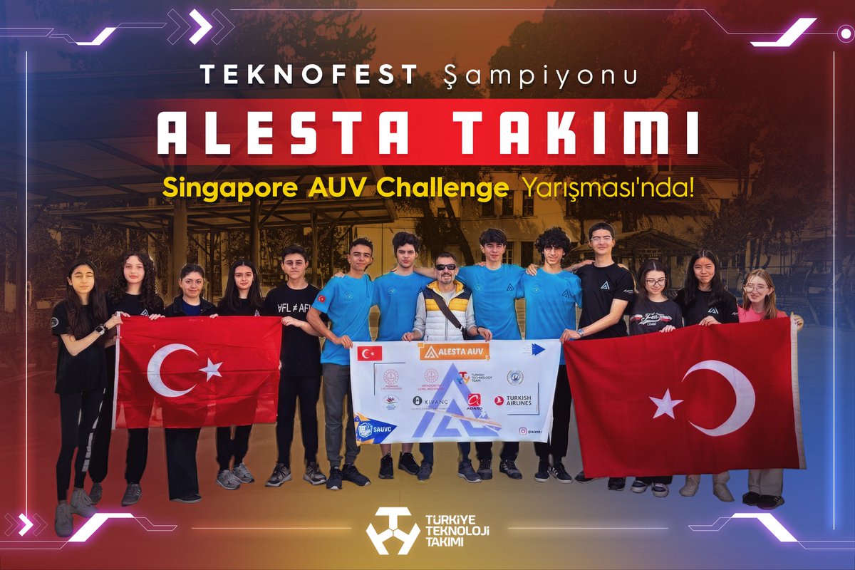 #TEKNOFEST Şampiyonu ALESTA Takımı Singapore AUV Challenge Yarışması'nda! 🚀🤿 2️⃣0️⃣2️⃣2️⃣ İnsansız Su Altı Sistemleri Yarışması’nda 2. oldular. 2️⃣0️⃣2️⃣3️⃣ İnsansız Su Altı Sistemleri Yarışması’nda 2. oldular. 2️⃣0️⃣2️⃣3️⃣ İnsansız Su Altı Sistemleri Yarışması’nda En Özgün Yazılım…