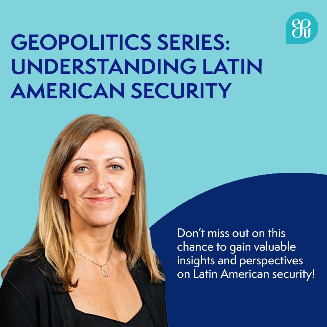 🌎 Explore Latin American Security with us! Join Dr. Irene Mia, Senior Fellow at IISS, exploring the current dynamics of Latin America, from drug trafficking to political transformation. 🗓️ Date: Wednesday, April 24th, 2024 Reserve your tickets now! e-su.org/3vzqMYZ