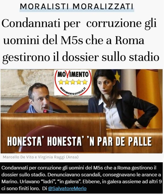 boborock55's tweet photo. @MarioFurore @GiuseppeConteIT A CAZZARI
#6aprile #Puglia #Bari #Capolargo #Conte #Schlein #M5SPer la serie sputi per aria e ti ritorna in faccia I grillini"Denunciavano scandali, consegnavano le arance a Marino. Urlavano "ladri", "in galera". Ebbene, in galera assieme ad altri 9 ci sono finiti loro" https://t.co/4S9nxCLDVf