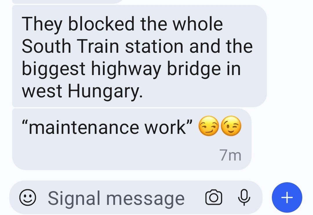 Orban regime pulling out tricks from the Russian playbook to stop protests. Internet is throttled in city center and now authorities have now closed roads due to emergency maintenence.