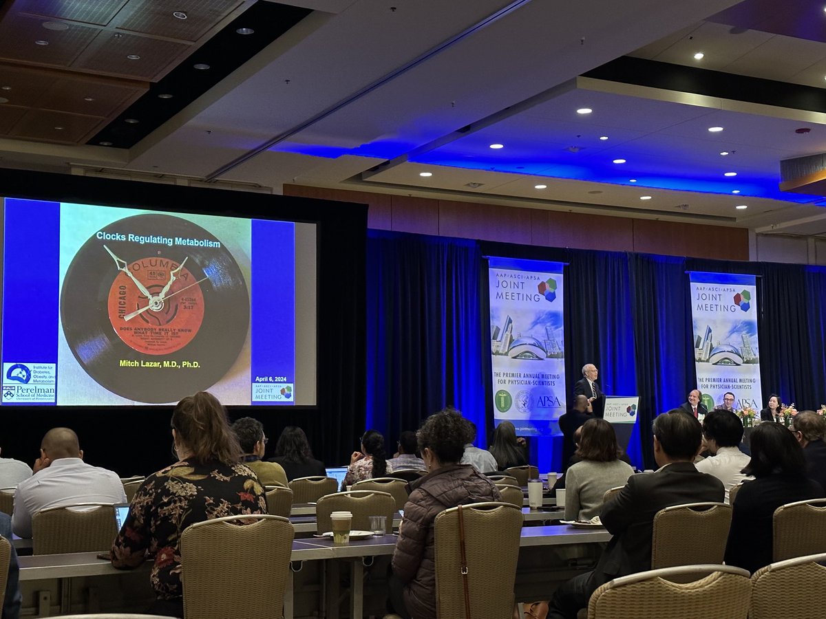 Excited to learn from the amazing Dr Mitch Lazar #cicrcadianrhythms ⏰& biology 🧬 ⁦#AAP/ASCI/APSA joint meeting!!