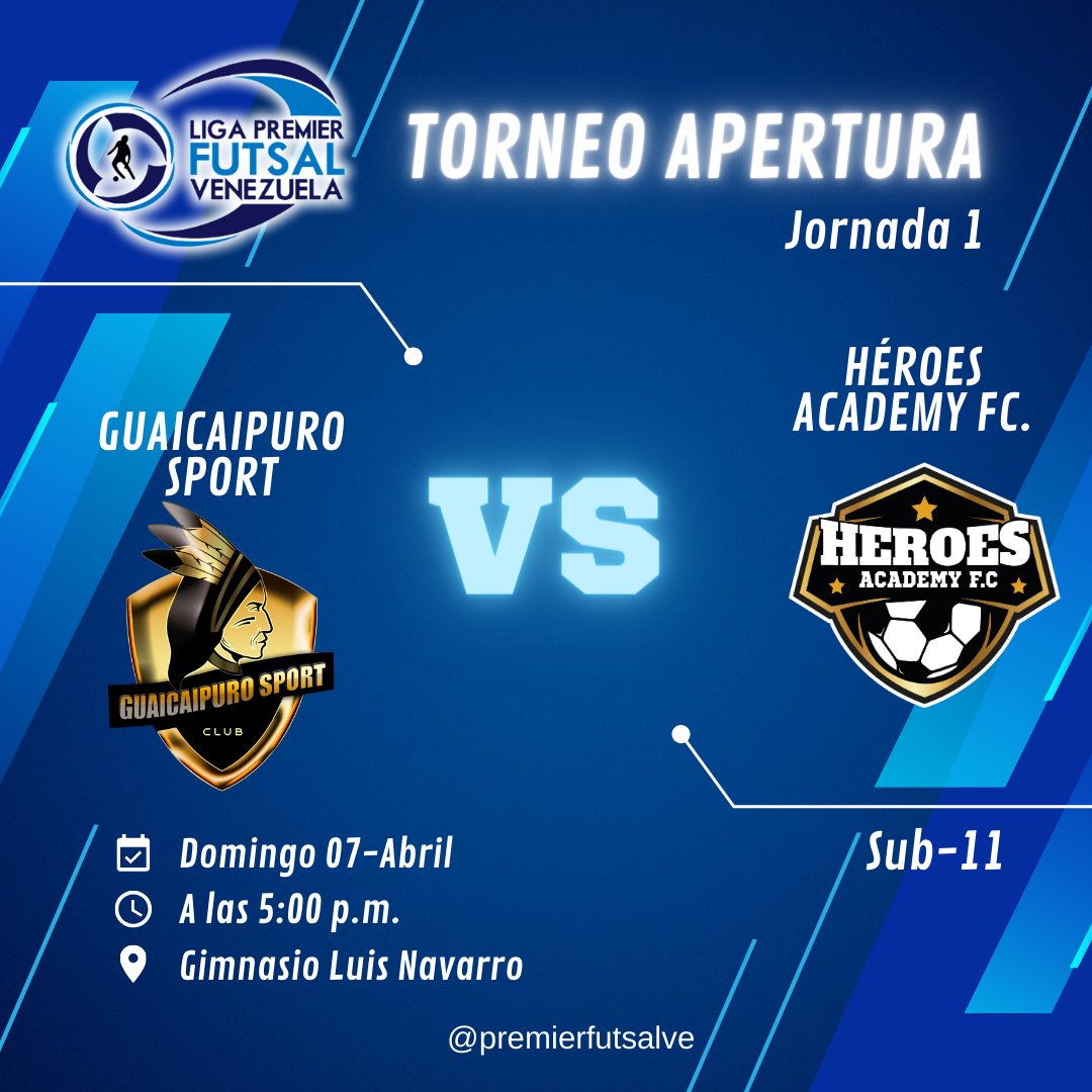 Y el 🆃🅾🆁🅽🅴🅾 🅰🅿🅴🆁🆃🆄🆁🅰 inicia así👆🏼👆🏼👆🏼👆🏼👆🏼

Mañana domingo 07 / ABRIL a partir de las 8:30 a.m. en el Gimnasio Luis Navarro ¡INICIA LA PASION PREMIER!