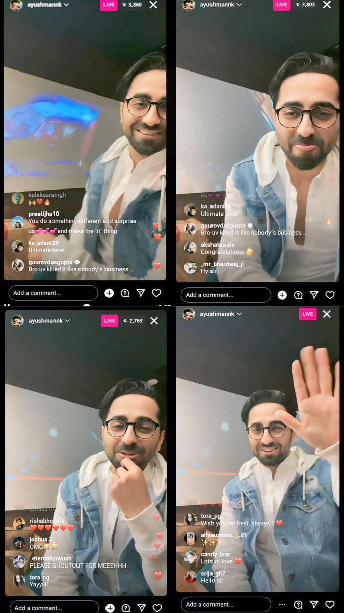 Yesterday's Insta Live Session of our #AkhDaTaara our cutiepie @ayushmannk 🥳🥳😍🔥💞🥵

For more insta live video check my insta page. Link in profile