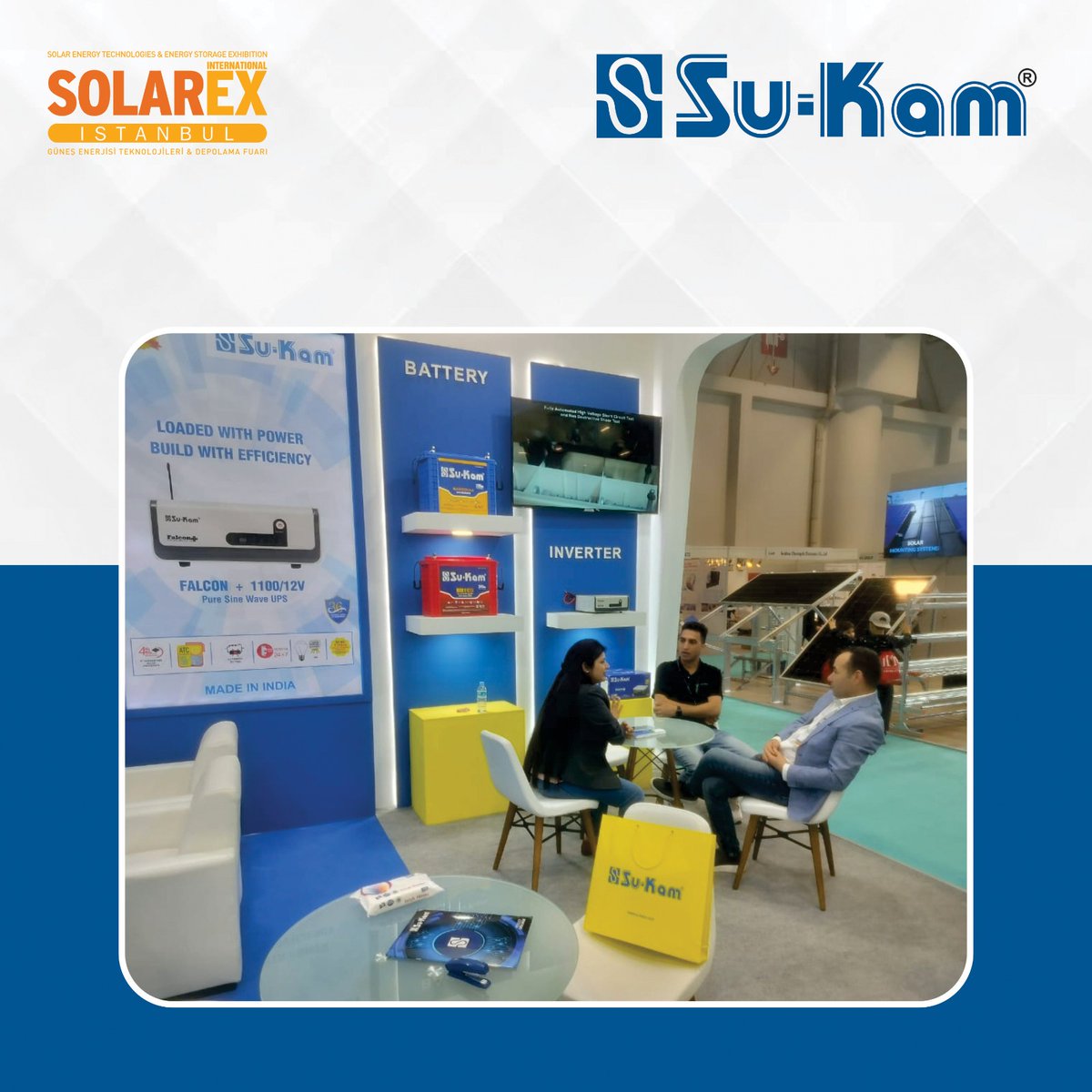 'Day 3 at Solarex Istanbul: Illuminating the Future of Renewable Energy ☀️ #Solarex2024'
.
#Sukam #solarex2024 #solarexistanbul #istanbul #istanbulturkey #Turkey #Istanbul 
#sukambatteries #sukaminverters #sukamsolar