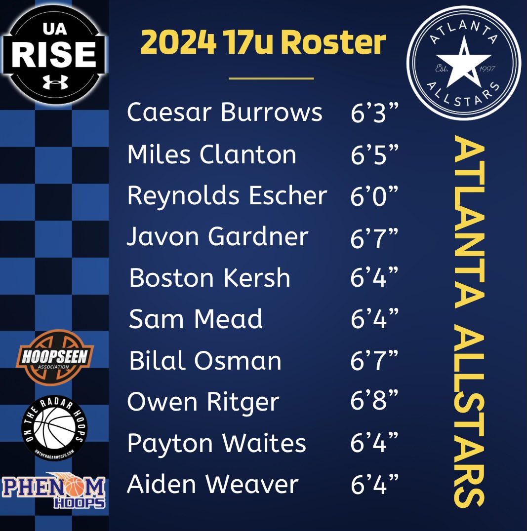 2025 Atlanta AllStars 17(u) @RiseCircuit are competing this weekend @OntheRadarHoops Patience, development and work. ALL IN! @AtlAllStars_