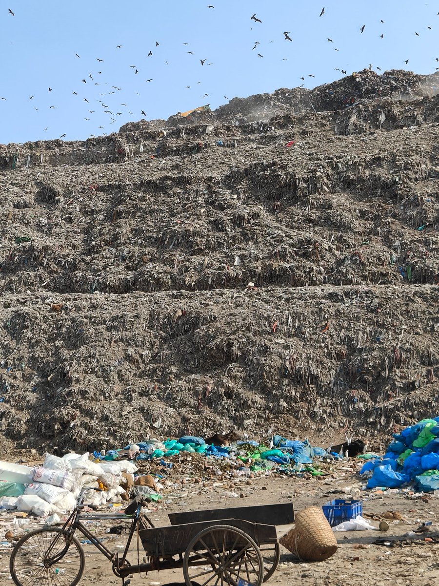 As part of my elective, Urban Natures, I took my students for a field visit to the Bhalswa landfill. We had such enriching discussions about materials, spaces, caste, religion, ecology. Thanks to @_NishantK for giving us such an eye opening account about waste ecologies in Delhi