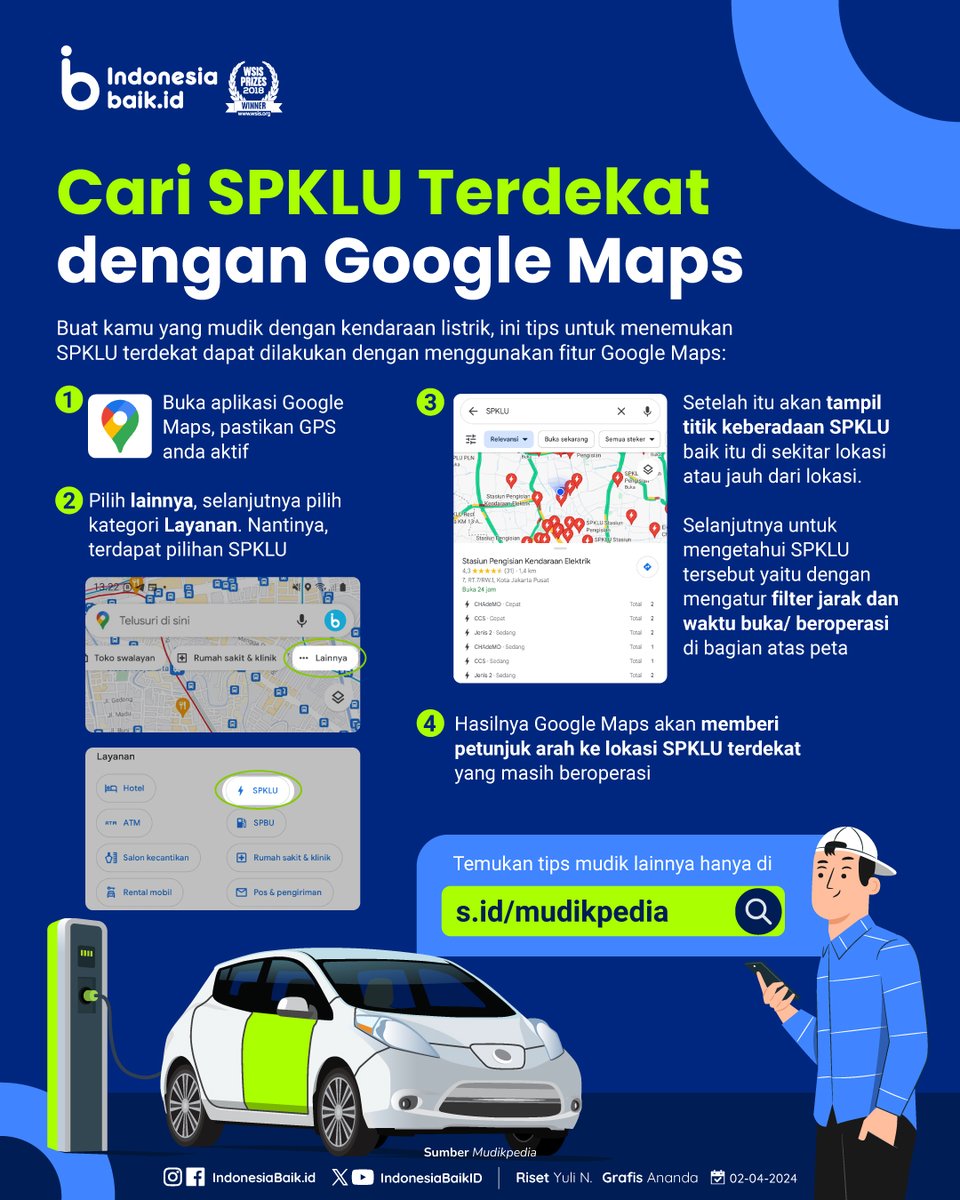 Hai SohIB!

Buat SohIB yg #Mudik dg #KendaraanListrik, ini tips untuk menemukan #SPKLU menggunakan fitur Google Maps.

Akses s.id/mudikpedia untuk informasi seputar #Mudik2024 & #Lebaran2024!✨

@pln_123 @kemkominfo @kemenhub151
#IndonesiaBaik #EV #Idulfitri #Mudikpedia