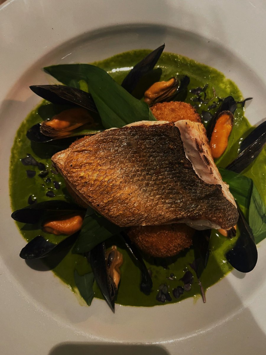 ThePhoenixSW3's tweet photo. New special alert!! 😋
Our chefs have been busy creating this tasty dish - wild bass with wild garlic croquettes, and mussel veloute 🍲
• @YoungsPubs
#youngspubs #newspecial #wildbass #wildgarlic #mussels #yum https://t.co/s8oIJx5Cl3
