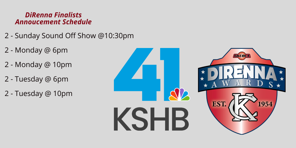 DiRennaAwards (@dirennaawards) on Twitter photo Check out <a href="/KSHB41/">KSHB 41 News</a> for the live announcements of the 2024 DiRenna Award Finalists - two at a time per the broadcast schedule listed below Check out <a href="/KSHB41/">KSHB 41 News</a> for the live announcements of the 2024 DiRenna Award Finalists - two at a time per the broadcast schedule listed below