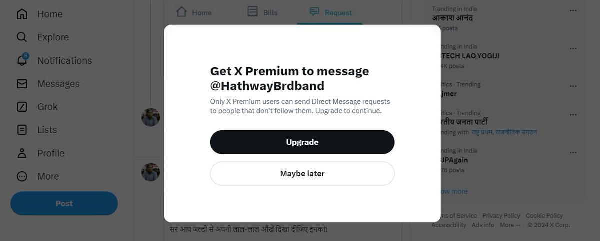 kumarabhishek45's tweet image. I wouldn&apos;t be investing money to DM u guys. Hope u would understand this and will allow ur users to msg without paying X