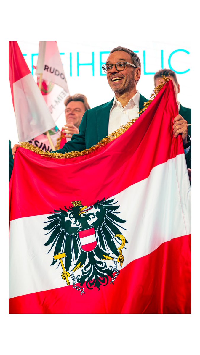 Herbert Kickl, leader of the far-right Austria Freedom Party, the FPOe, speaks at a Vienna state FPOe congress on April 06, 2024 in Vienna, Austria. (Photo by Christian Bruna/Getty Images) <a href="/GettyImages/">Getty Images</a>