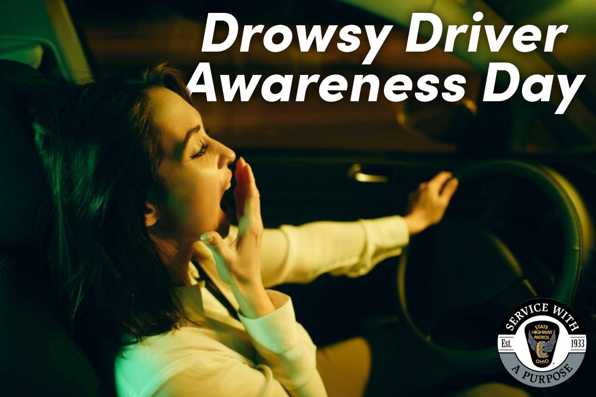Remember to always prioritize rest before hitting the road. Sleepiness can slow down your reaction time, decrease awareness of your surroundings, and increase your risk of a crash. Take a break, drive awake. #DrowsyDriverAwarenessDay