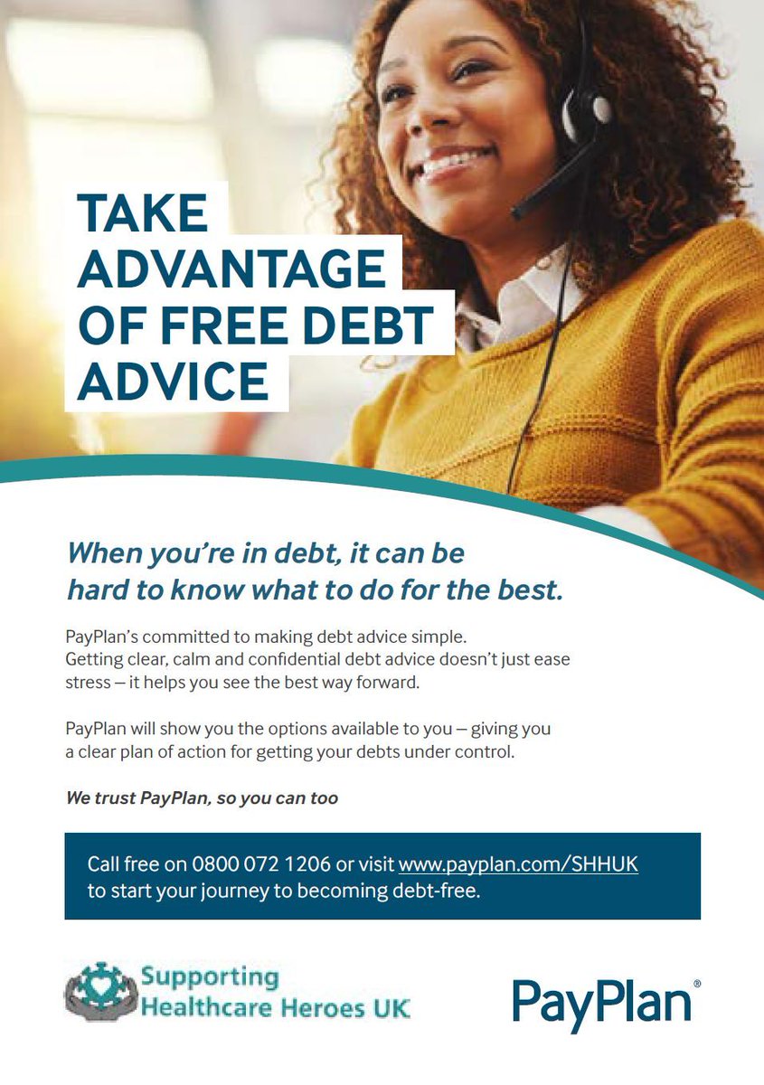 Debt can compound the challenges of Long Covid. That's why we've teamed up with PayPlan to offer free debt advice. Click the link for more information: shh-uk.org/knowledge-base… 
#DebtAdvice #CareForThoseWhoCared