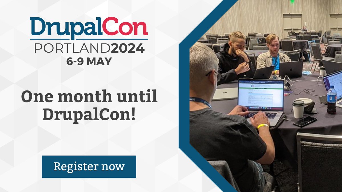 ONE MONTH until DrupalCon Portland 🎉 When you purchase a 2024 ticket, you'll receive an extra $100 off of your ticket for DrupalCon North America 2025 🎟️ DrupalCon NA 2025 will be held in an East Coast location announced at #DrupalConPortland! Register: bit.ly/dconportland20…