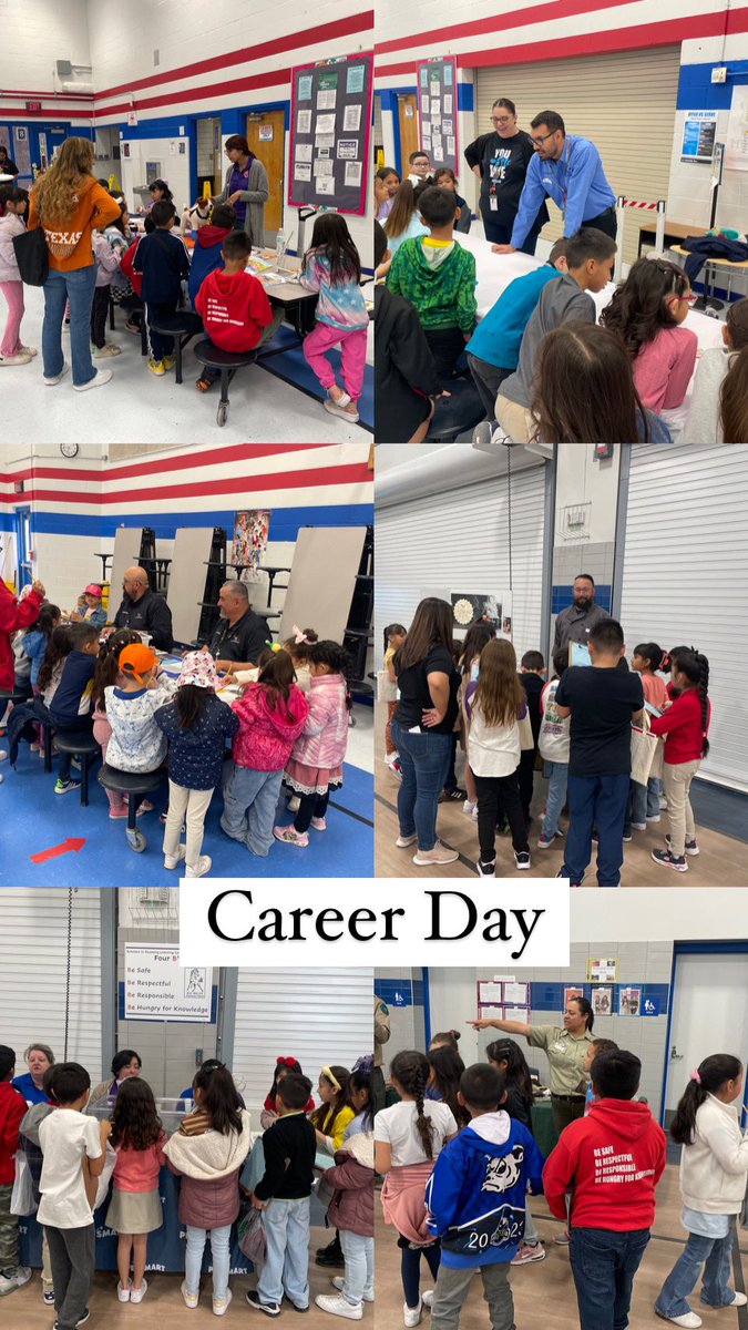 What an amazing day at HD Hilley Mustang University! Career Day was amazing! Our scholars had an opportunity to see many professions/careers! Thank you Ms. Bebon for organizing this great event! @SocorroISD @counselor_HDHES