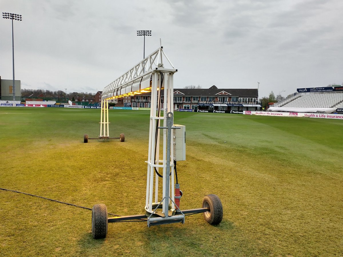State of play at Derby remains that, despite the puddles disappearing, the ground is muddy, and shifting beneath feet, let alone mowers and blotters. Back tomorrow to see what gives... #bbccricket