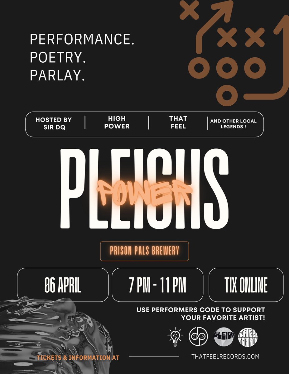 pleighvader's tweet photo. Power Pleighs Part 2 TONIGHT ‼️🌊🌊 

Come connect w fellow creatives in Broward and witness some great performances from Poets, Artists and A Live Band‼️ 

Hit the link below and use an discount code to directly support your favorite artists‼️

https://t.co/GDRXhqXihp https://t.co/wEgrOLM8Ur